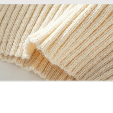 Women's Solid Color Cable Knit Pullover Long Sleeve Casual Loose Sweater Top