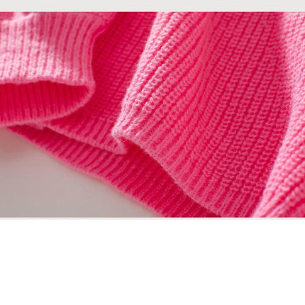 Women's Solid Pocket Pullover Sweater Autumn Long Sleeve Casual Knit Top