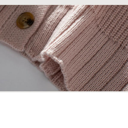 Women's Casual Button Knit Cardigan Loose Lantern Sleeve Sweater Jacket