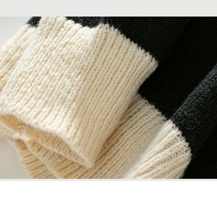 Women's Hooded Drawstring Pullover Sweater Autumn Long Sleeve Casual Knit Top