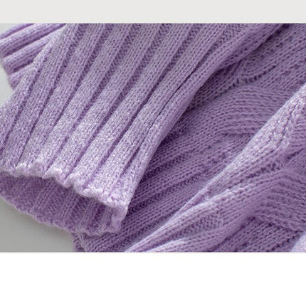 Womens Half Turtleneck Cable Pullover Sweater Autumn Long Sleeve Casual Knit Top