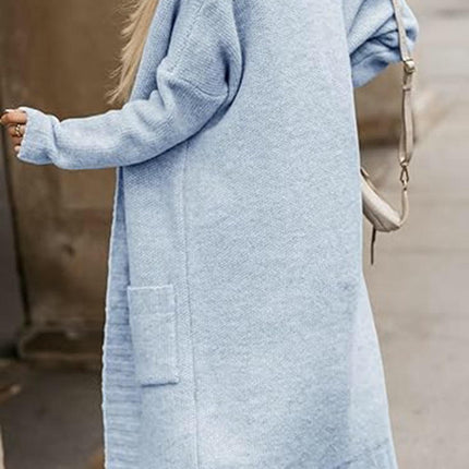 Women's Long Pocket Cardigan Sweater - Long Sleeve Casual Loose Sweater Jacket