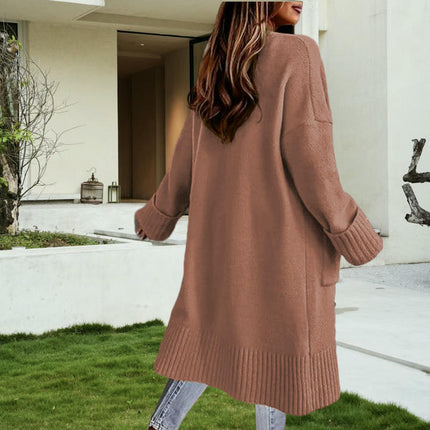 Women's Extra Long Knitted Cardigan Loose Pocket Cardigan Sweater Jacket