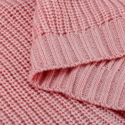 Women's Solid Color Knitted Sweater Loose Bat Sleeve Large Size Sweater Coat