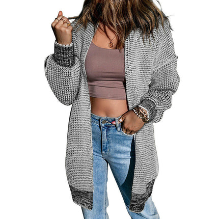 Women's Solid Color Plush Cardigan-Loose Casual Thick Warm Knitted Sweater