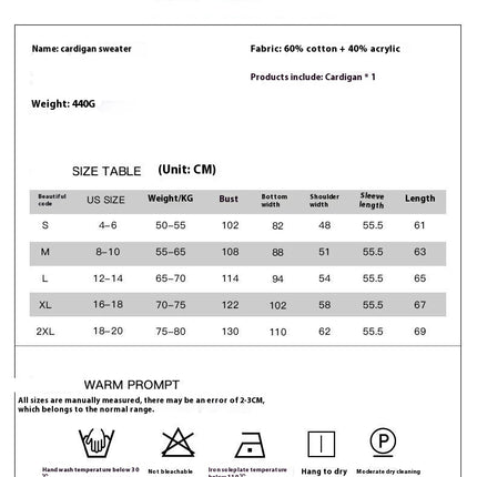 Loose Hollow Cardigan Sweater Women's Simple Drop Shoulder Knit Cardigan