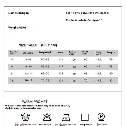 Women's Solid Color Long Sleeve Cardigan Simple Texture Pocket Knitted Cardigan