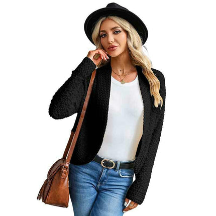 Women's Solid Color Cardigan Sweater Winter Casual Warm Loose Knitted Cardigan