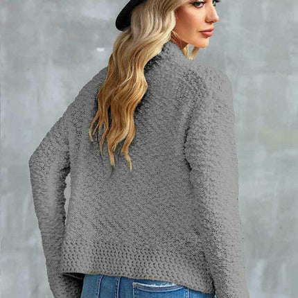 Women's Solid Color Cardigan Sweater Winter Casual Warm Loose Knitted Cardigan