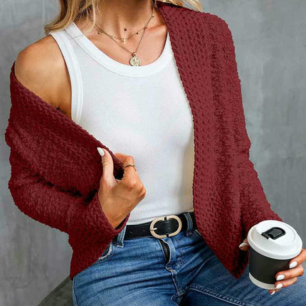 Women's Solid Color Cardigan Sweater Winter Casual Warm Loose Knitted Cardigan