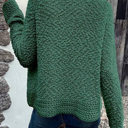 Women's Solid Color Cardigan Sweater Winter Casual Warm Loose Knitted Cardigan