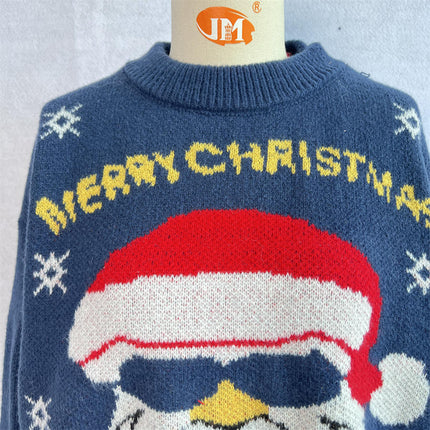 Long Sleeve Christmas Sweater Women's Christmas Jacquard Thick Pullover