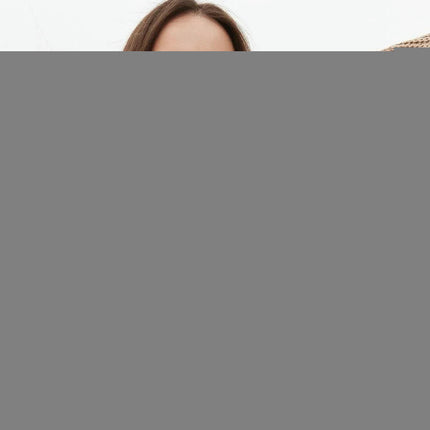 Loose Chunky Knit Pullover-Solid Color Round Neck Long Sleeve Sweater for Women