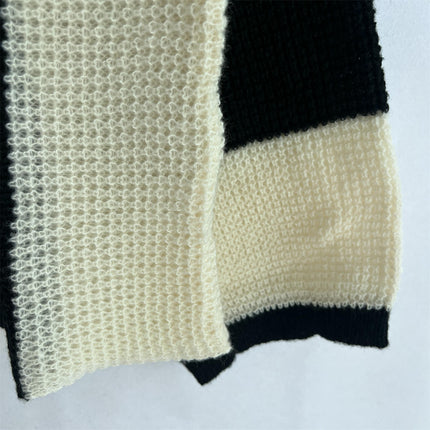 Women's Contrast Striped Sweater Autumn and Winter Casual Loose Pullover Sweater