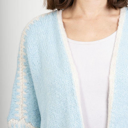 Women's Winter V-neck Knitted Cardigan Loose College Style Sweater Jacket
