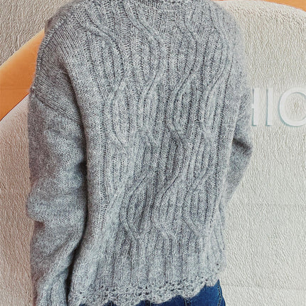 Loose Fashion Lazy Style Cable Knit Sweater Women's Pullover Casual Knitted Top