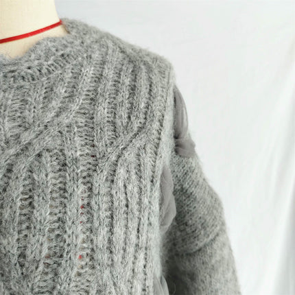 Loose Fashion Lazy Style Cable Knit Sweater Women's Pullover Casual Knitted Top