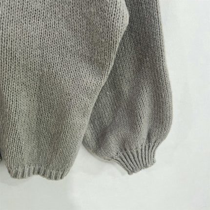 Casual Loose Solid Color Chunky Knit Oversized Cardigan Sweater Jacket Women