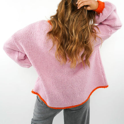 Women's Autumn Winter Front Tie Knit Pocket Cardigan Sweater Long Sleeve Top