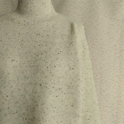 Winter Polka Dot Contrast Color Knitted Pullover High Neck Slit Long Sleeve Sweater