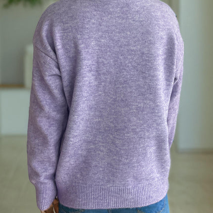 Round Neck Solid Color Casual Loose Women's Sweater Retro Warm Pullover