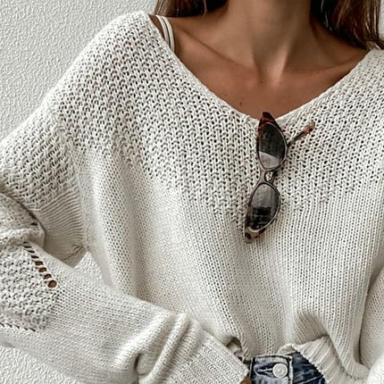 Womens Boat Neck Sweater Outfit Long Sleeve Casual Loose Pullover Trendy Tops