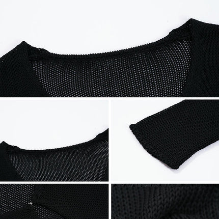 Women's Thin Sexy Hot Girl Hollow Button Cardigan Long Sleeve Sweater Top