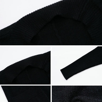 Women's Solid Color Long Cardigan Casual Loose Bat Sleeve Pocket Sweater Jacket