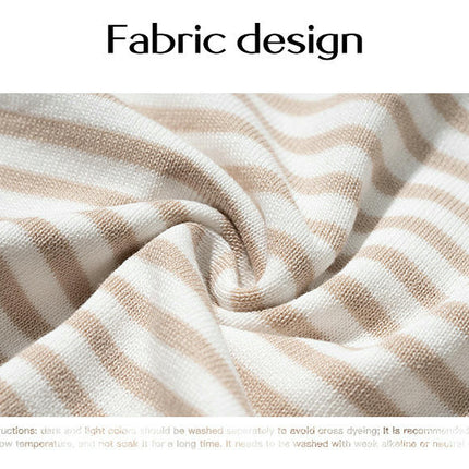 Autumn Women's Pullover Knitted Top Simple Casual Round Neck Striped Sweater