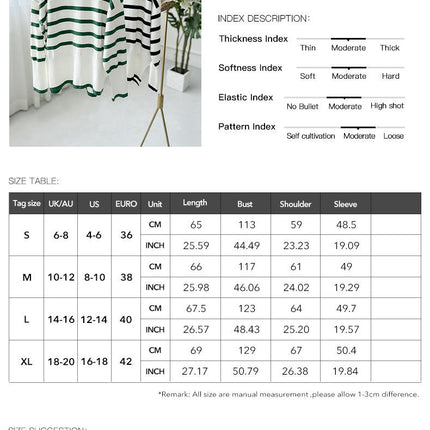 Striped contrast turtleneck sweater women's long sleeve slit knitted top Winter