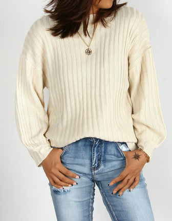 Women's Autumn Loose Solid Color Sweater Fashion Long Sleeve Pullover Sweater