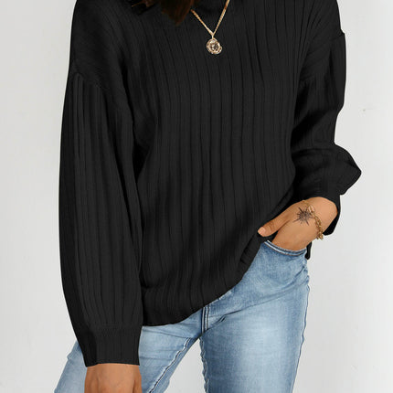 Women's Autumn Loose Solid Color Sweater Fashion Long Sleeve Pullover Sweater