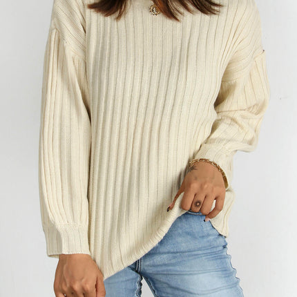 Women's Autumn Loose Solid Color Sweater Fashion Long Sleeve Pullover Sweater