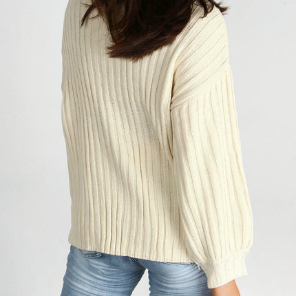 Women's Autumn Loose Solid Color Sweater Fashion Long Sleeve Pullover Sweater