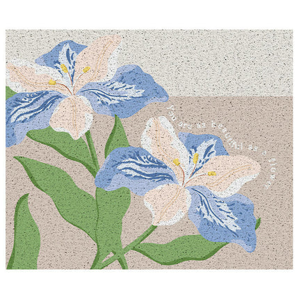 Spring Floral Door Mats Washable Indoor Outdoor, Non Slip Doormat Home Decor