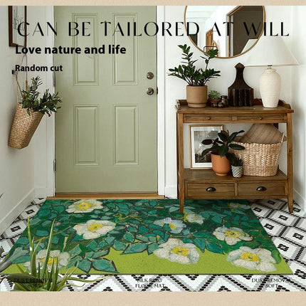 Floral Front Doormats Home Entrance,Indoor Non Slip Doormat Rug