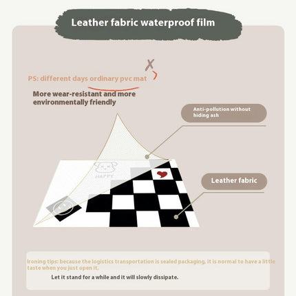 Simple Checkerboard Mat Waterproof Non-Slip Foot Pad Pvc Door Floor Mat