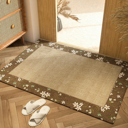 Indoor Door Mat Retro Floor Mat, Non Slip Washable Doormat Rugs for Entrance 1