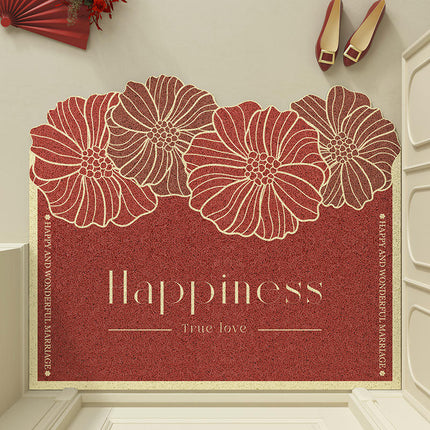 Red Indoor Door Mat Floor Mat Washable Low-Profile Welcome Mat
