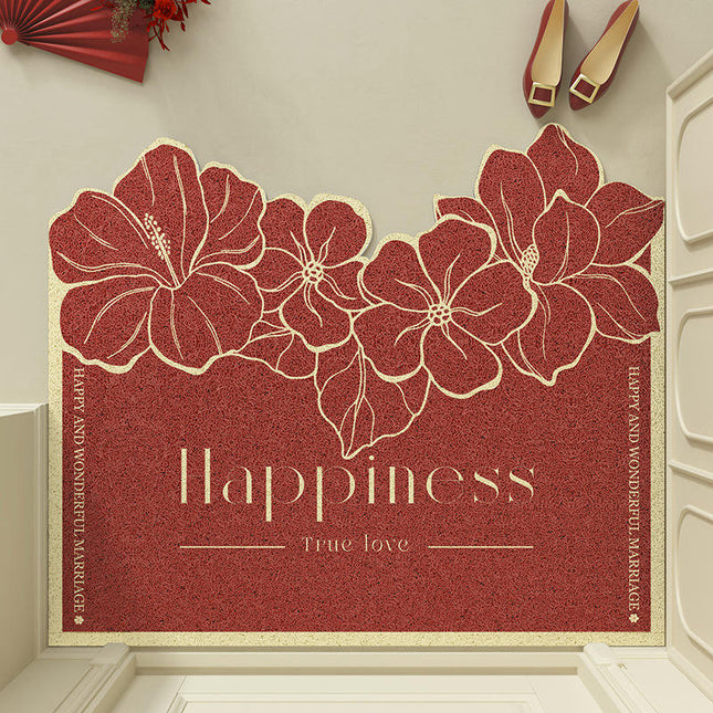 Red Indoor Door Mat Floor Mat Washable Low-Profile Welcome Mat