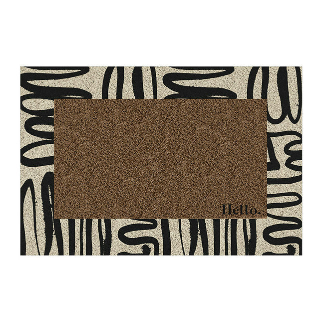 Abstract Front Door Mat Indoor Outdoor Non Slip Welcome Mat