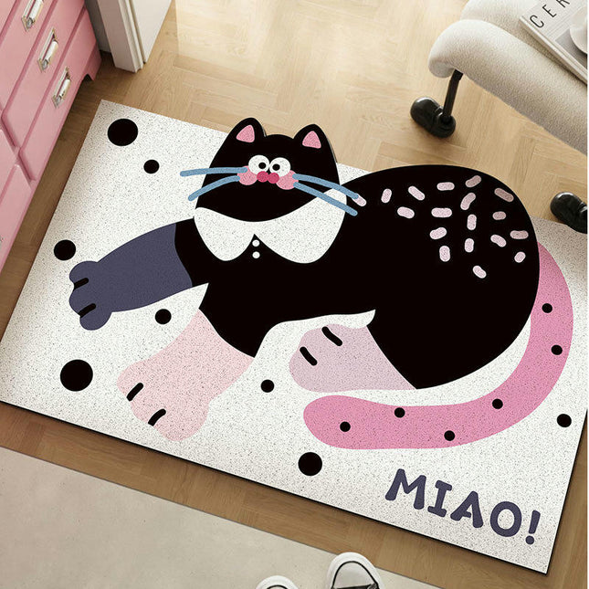 Cute Cat Front Door Mat Indoor Outdoor Non Slip Welcome Mat 1