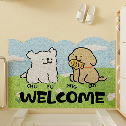 Cute Door Mat Outdoor Indoor Welcome Mats Front Doormat Non Slip Cartoon Rugs