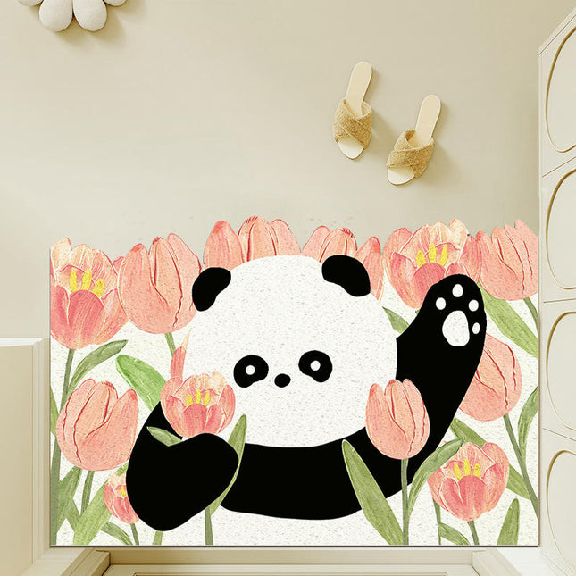 Non Slip Spring Door Mat Front Door Mat,Flower Indoor Outdoor Welcome Mat 2