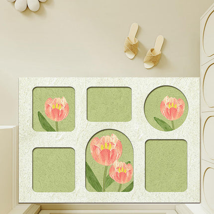 Non Slip Spring Door Mat Front Door Mat,Flower Indoor Outdoor Welcome Mat 1