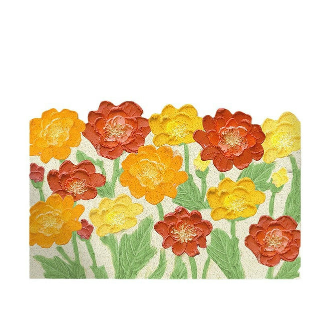 Non Slip Spring Door Mat Front Door Mat,Flower Indoor Outdoor Welcome Mat 3