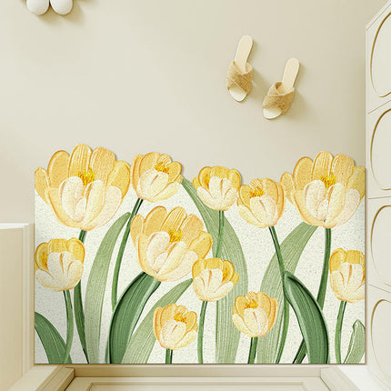Non Slip Spring Door Mat Front Door Mat,Flower Indoor Outdoor Welcome Mat