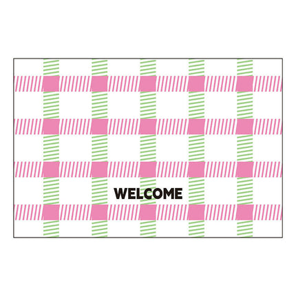 Plaid Durable Door Mat - Non Slip Absorbent Welcome Mat Front Door Mat Indoor