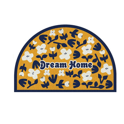 Welcome Mat Half Circle Doormat for Front Door Mat for Home Entrance Decor