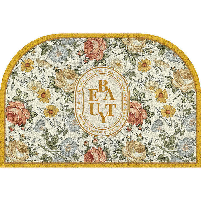 Welcome Mat Half Circle Doormat for Front Door Mat for Home Entrance Decor